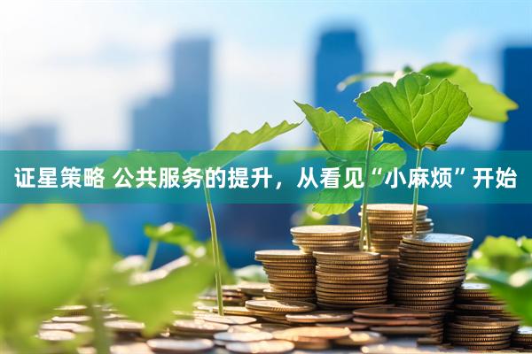 证星策略 公共服务的提升，从看见“小麻烦”开始